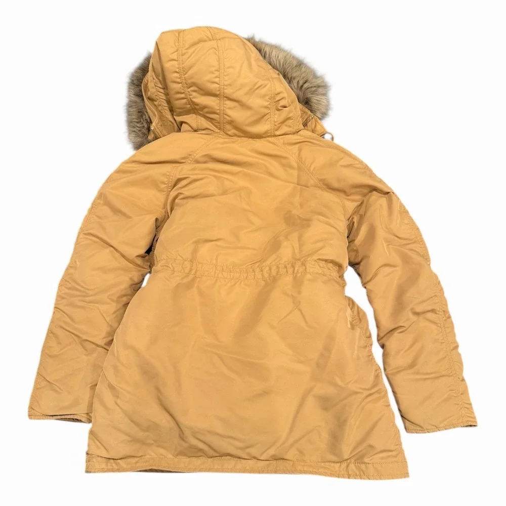 TNA Oversized Solitude‎ Parka Tan WARM jacket Sz XS Down  Aritzia